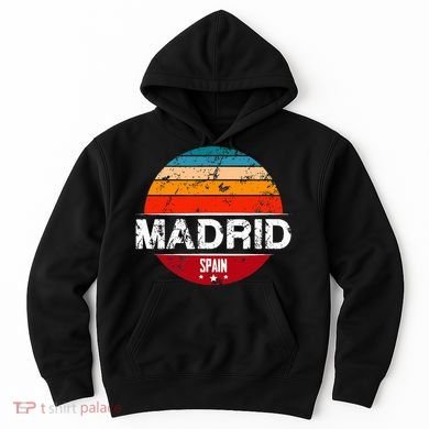Vintage Madrid Spain Souvenir Hoodie