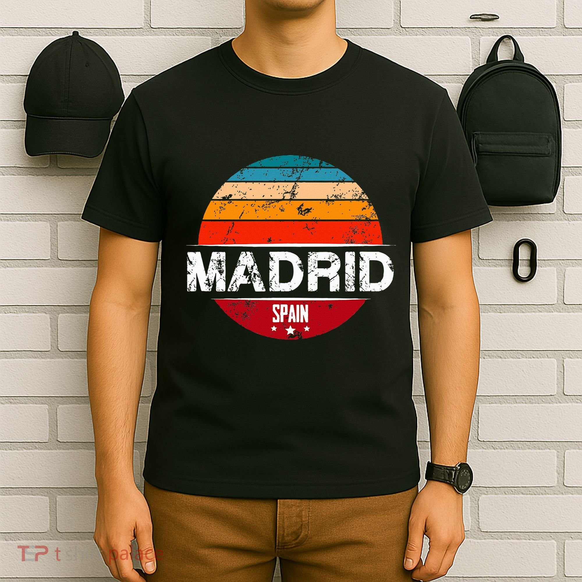 Vintage Madrid Spain Souvenir T-Shirt