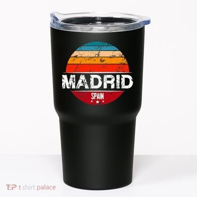 Vintage Madrid Spain Souvenir Tumbler