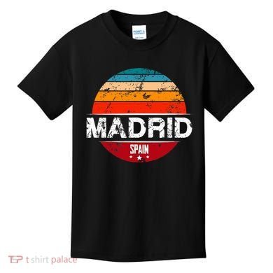 Vintage Madrid Spain Souvenir Kids T-Shirt