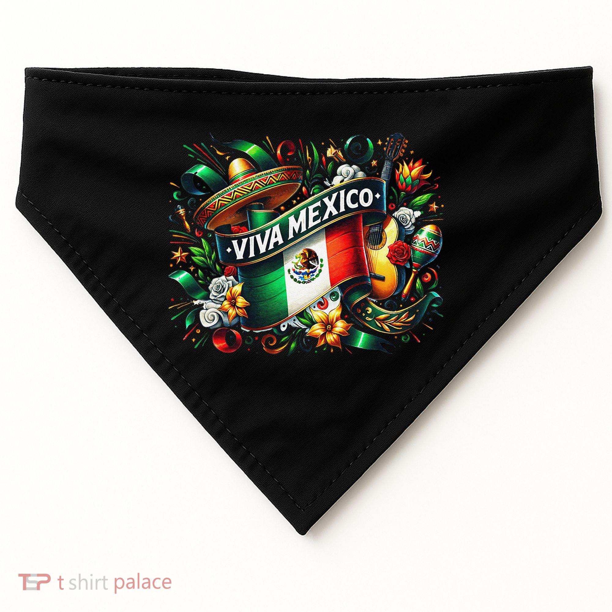 Viva Mexico September 16 Independence Of Mexico Gift USA-Made Doggie Bandana