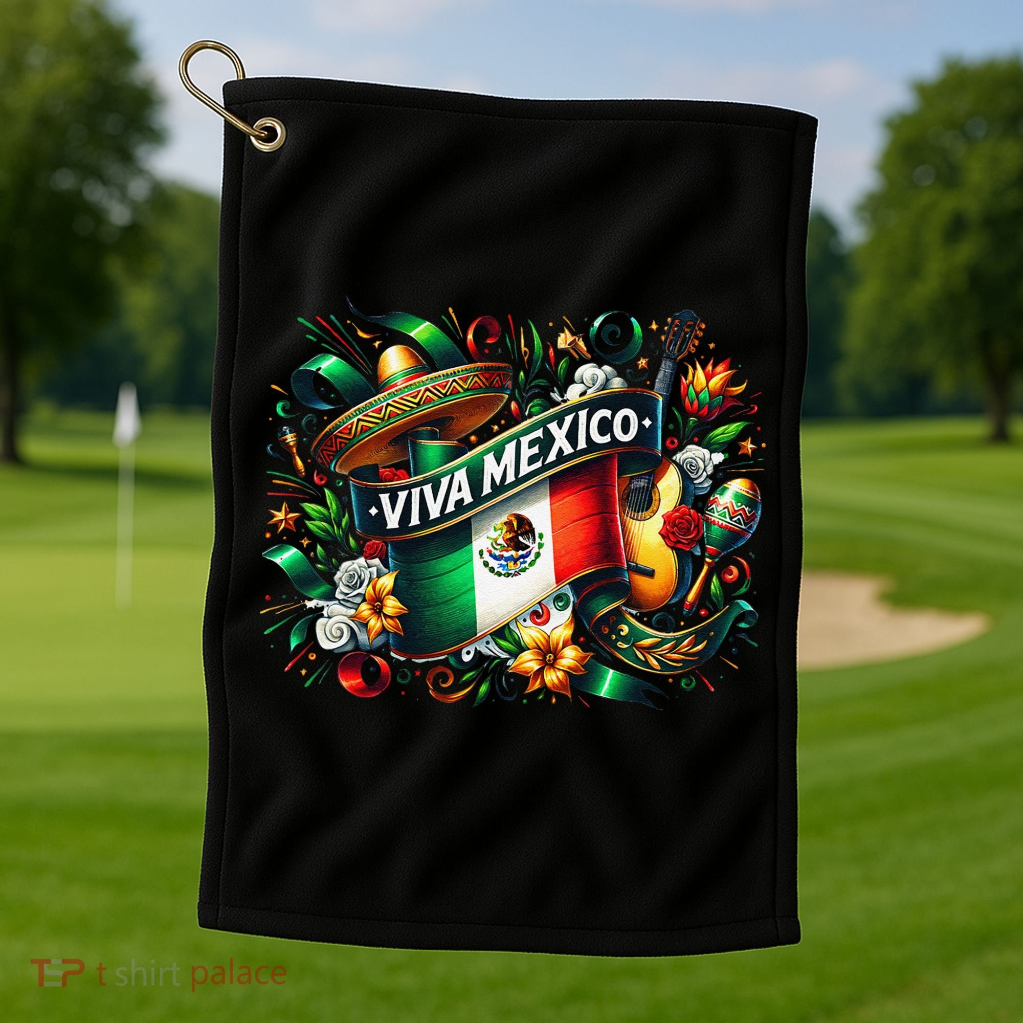 Viva Mexico September 16 Independence Of Mexico Gift Golf Towel
