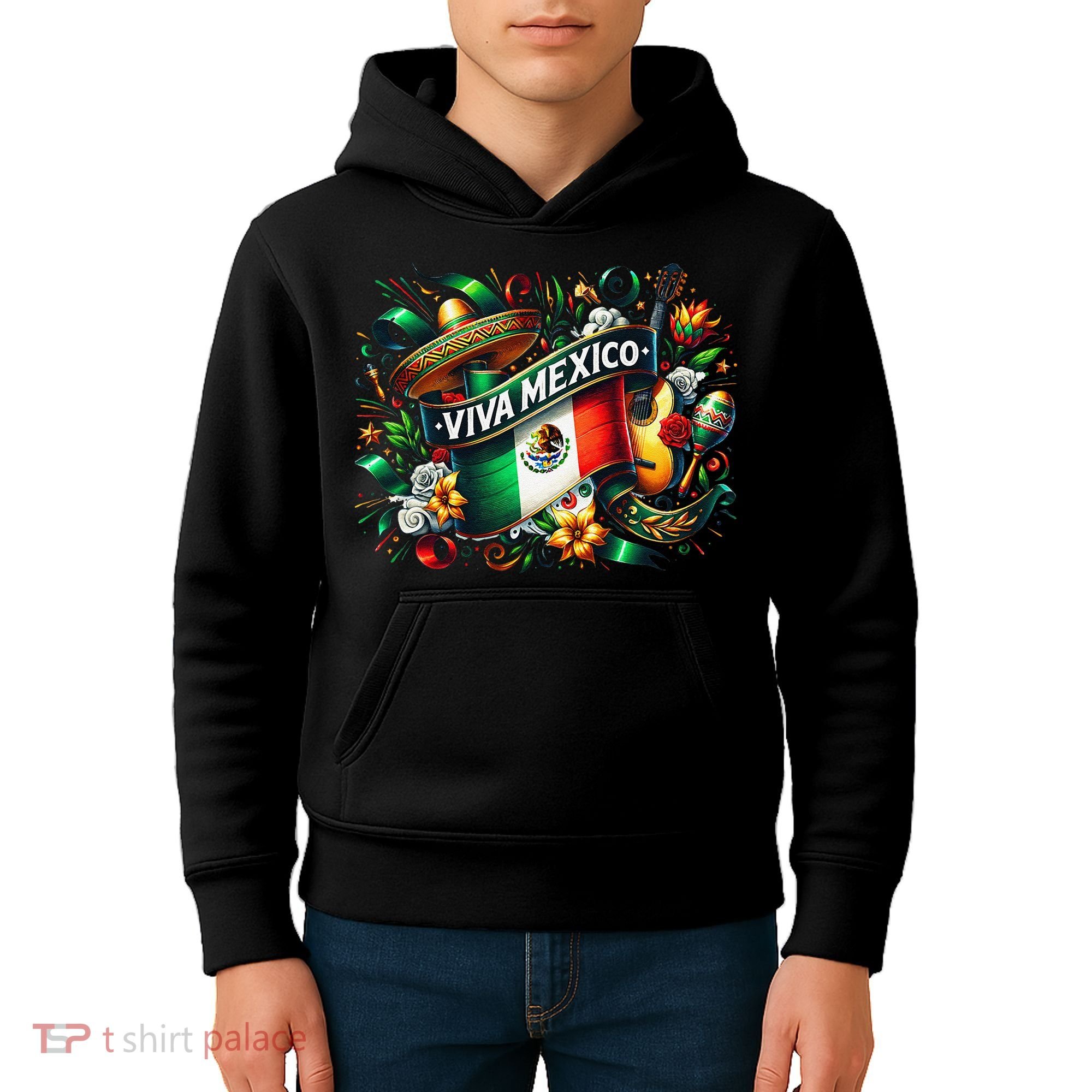Viva Mexico September 16 Independence Of Mexico Gift Kids Hoodie