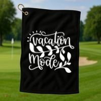 Vacation Mode Summer Break Golf Towel thumb 1