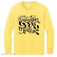 Vacation Mode Summer Break Kids Long Sleeve Shirt thumb 0
