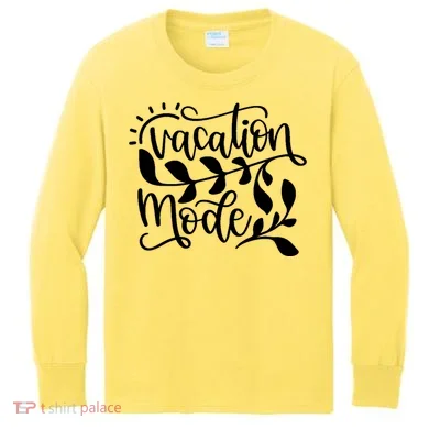 Vacation Mode Summer Break Kids Long Sleeve Shirt