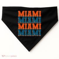 Varsity Miami Sports Football USA-Made Doggie Bandana thumb 0