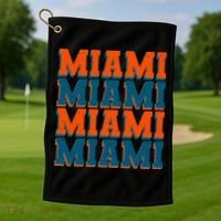 Varsity Miami Sports Football Golf Towel thumb 1