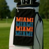 Varsity Miami Sports Football Golf Towel thumb 2