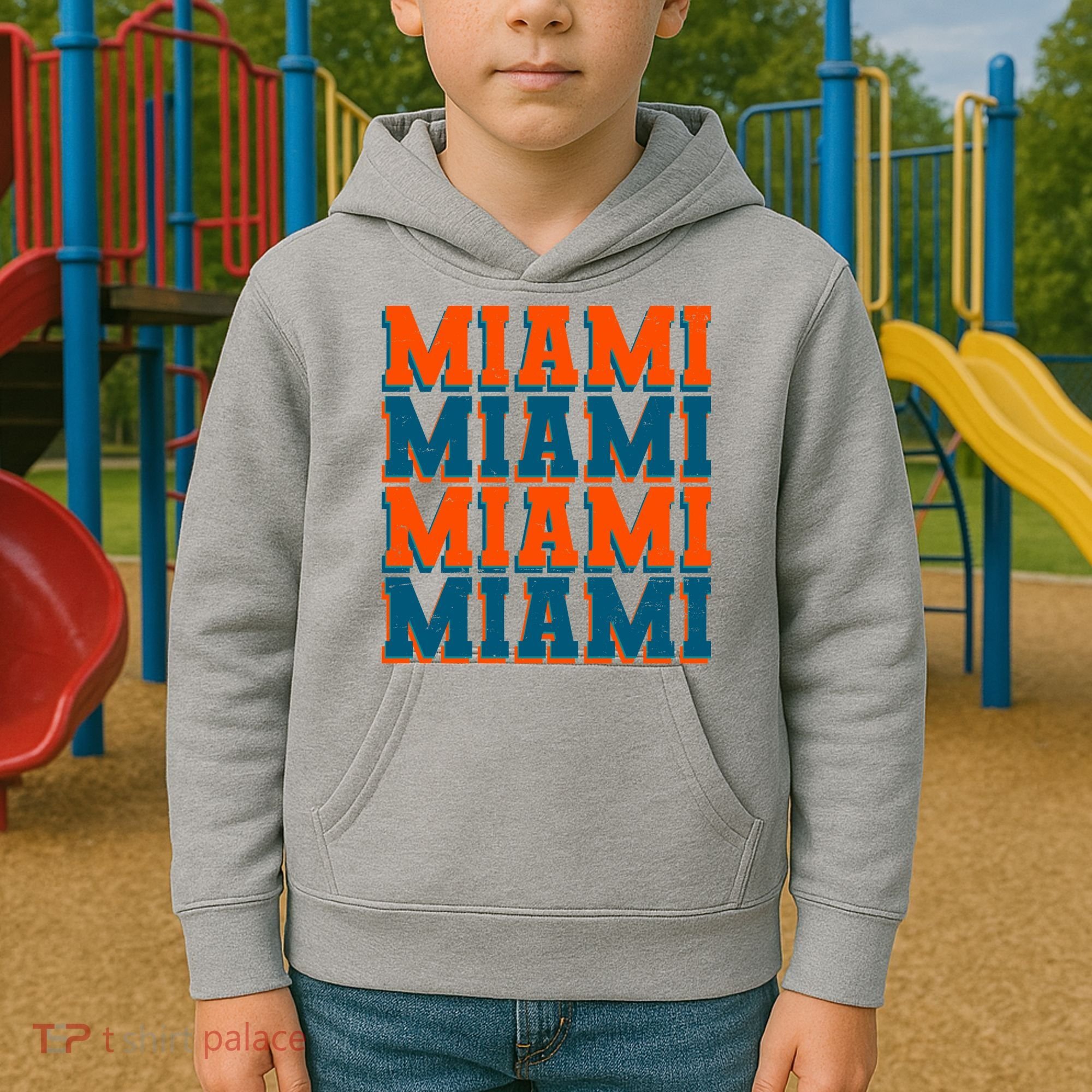 Varsity Miami Sports Football Kids Hoodie