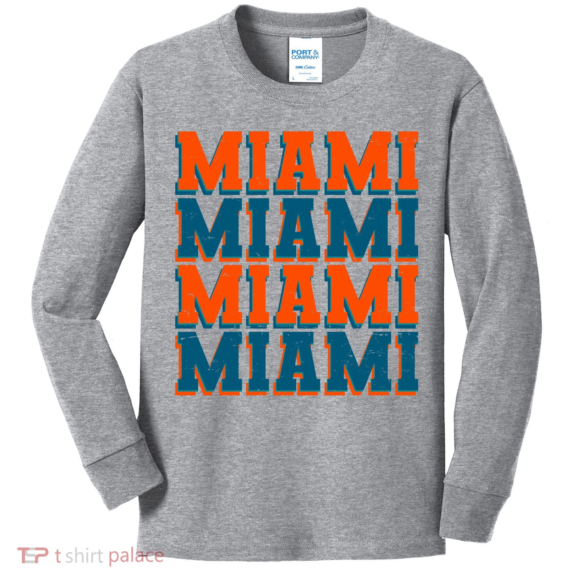 Varsity Miami Sports Football Kids Long Sleeve Shirt