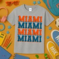 Varsity Miami Sports Football Kids T-Shirt thumb 3