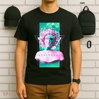 Vaporwave Medusa Statue with Skull Aesthetic Art Retro T-Shirt thumb 6