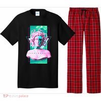 Vaporwave Medusa Statue with Skull Aesthetic Art Retro Pajama Set thumb 0