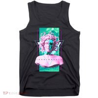 Vaporwave Medusa Statue with Skull Aesthetic Art Retro Tank Top thumb 0
