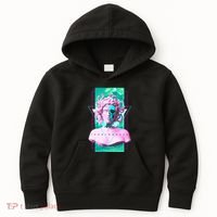 Vaporwave Medusa Statue with Skull Aesthetic Art Retro Kids Hoodie thumb 0