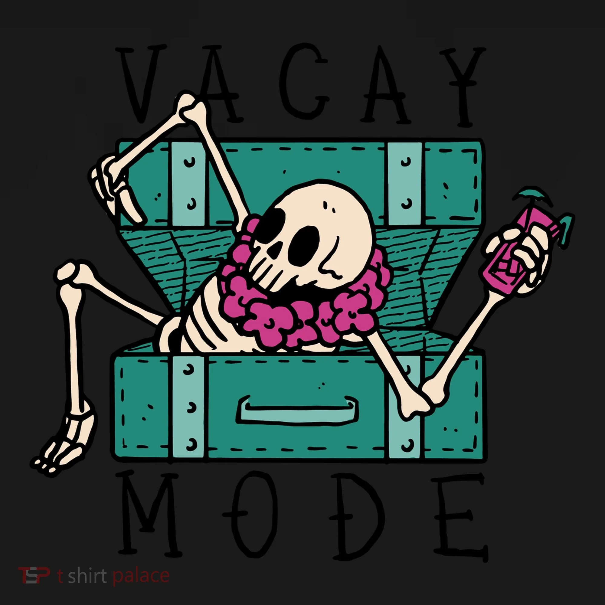Vacay Mode Skeleton Doggie Tank