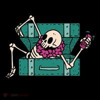 Vacay Mode Skeleton Bucket Hat thumb 4