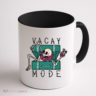 Vacay Mode Skeleton Coffee Mug back