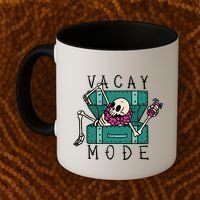 Vacay Mode Skeleton Coffee Mug thumb 2