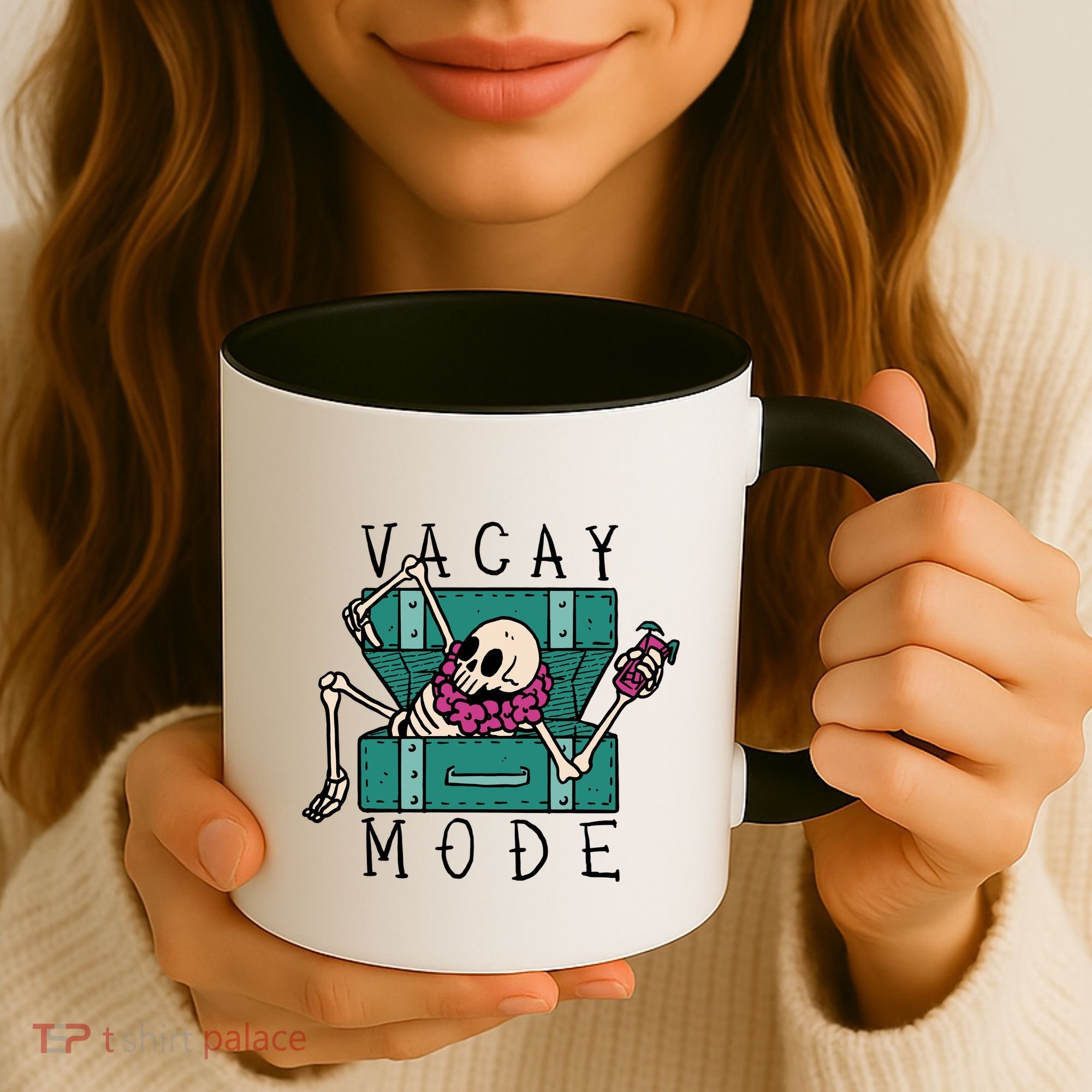 Vacay Mode Skeleton Coffee Mug