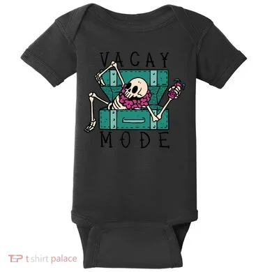 Vacay Mode Skeleton Baby Bodysuit