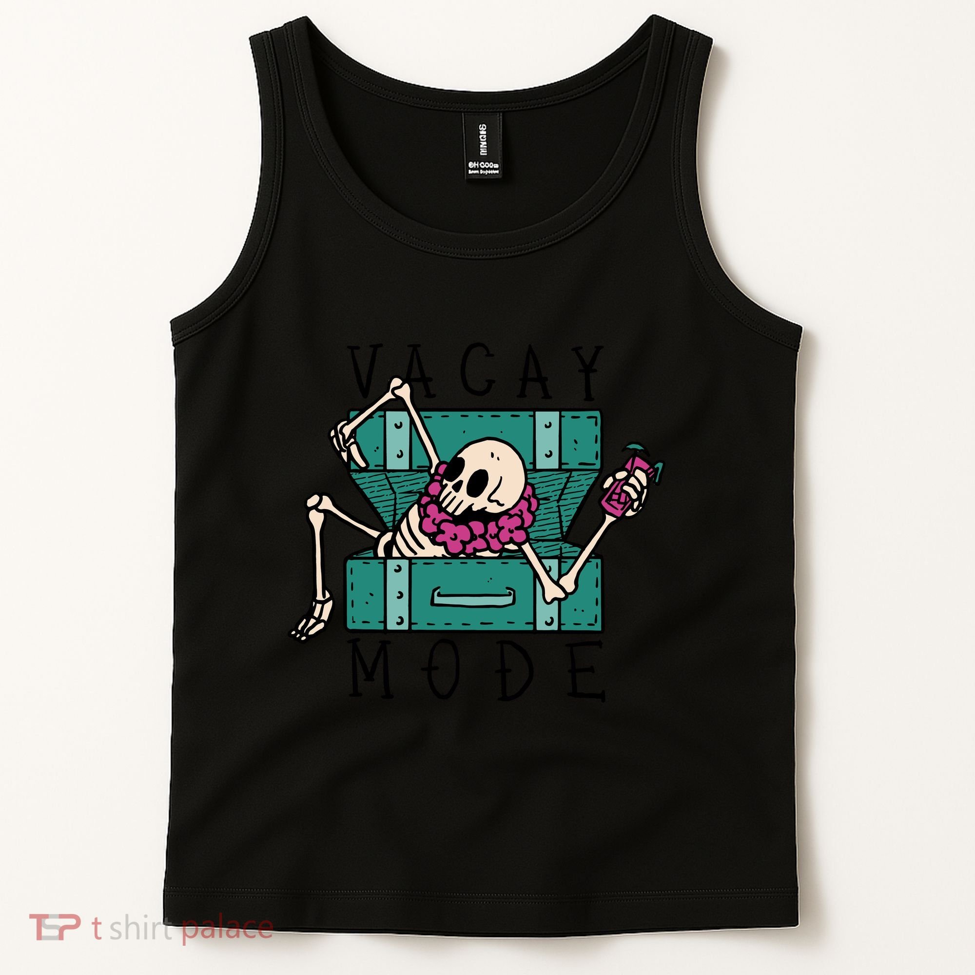 Vacay Mode Skeleton Tank Top