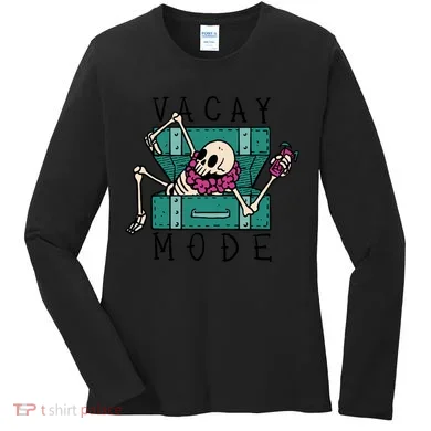 Vacay Mode Skeleton Women's Long Sleeve Shirt