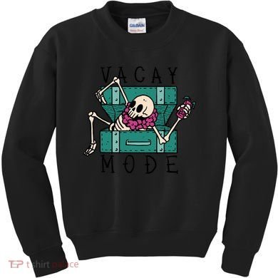 Vacay Mode Skeleton Kids Sweatshirt