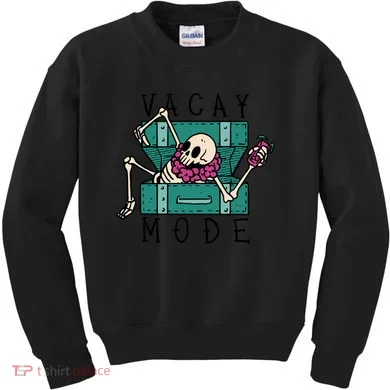 Vacay Mode Skeleton Kids Sweatshirt