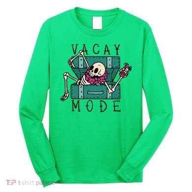 Vacay Mode Skeleton Long Sleeve Shirt