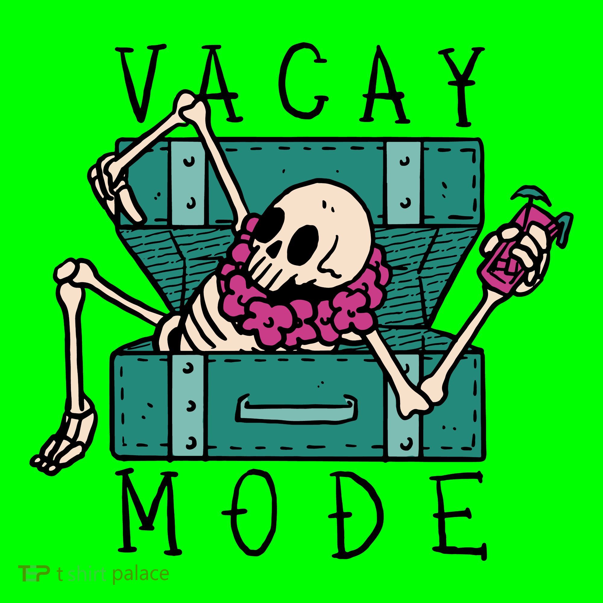 Vacay Mode Skeleton Kids T-Shirt