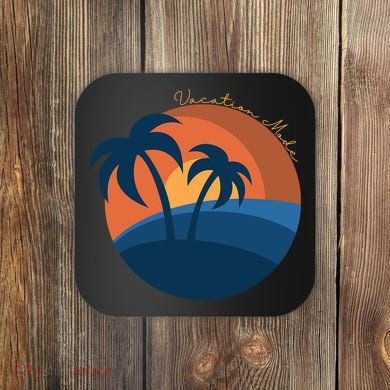 Vacation Mode Sunset Beach Coaster