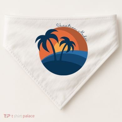 Vacation Mode Sunset Beach USA-Made Doggie Bandana
