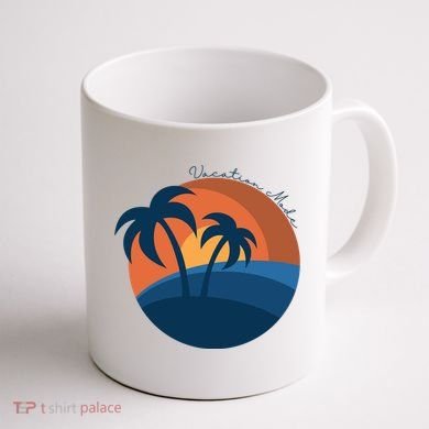 Vacation Mode Sunset Beach Coffee Mug back