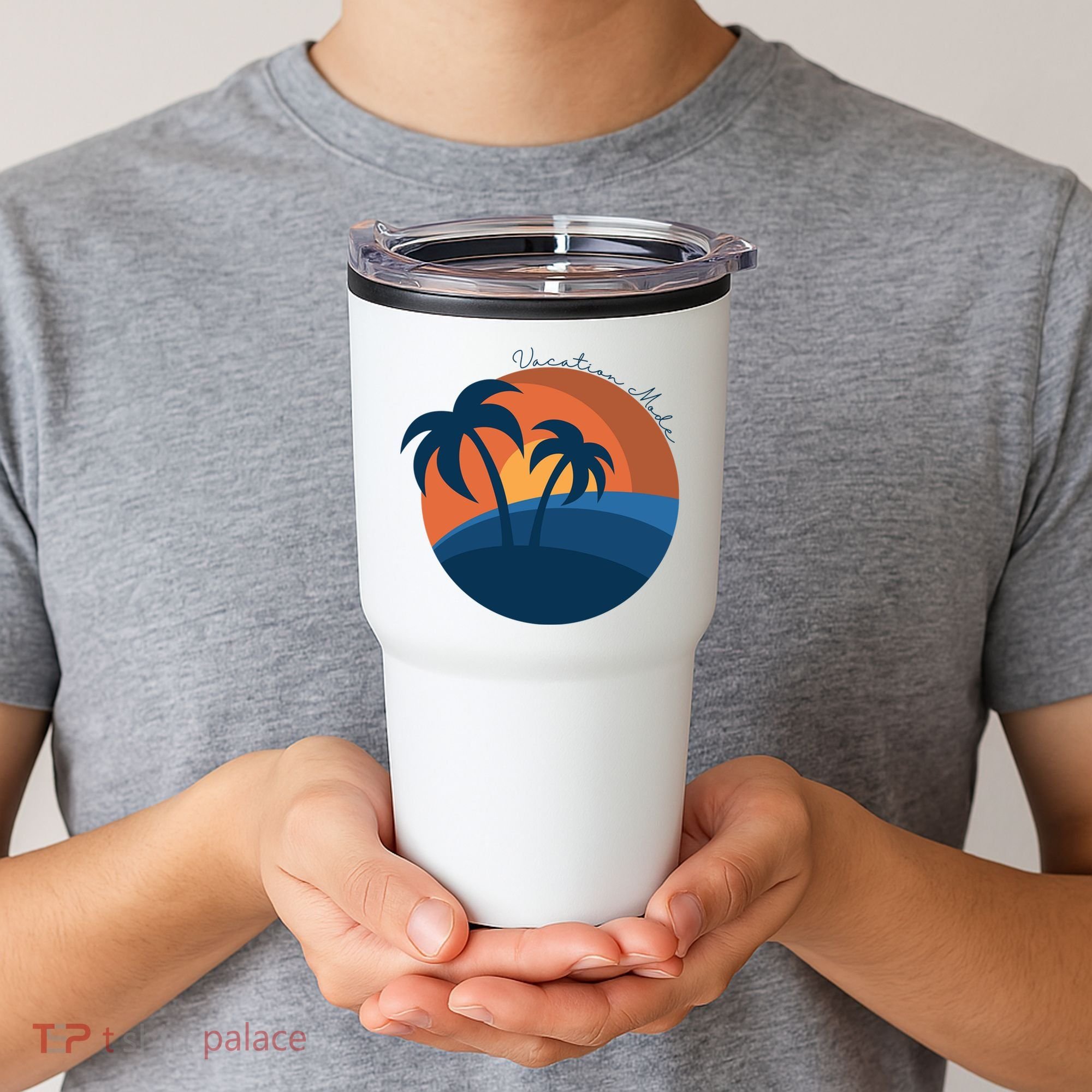 Vacation Mode Sunset Beach Tumbler