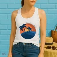 Vacation Mode Sunset Beach Women's Tank Top thumb 2