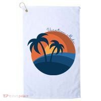 Vacation Mode Sunset Beach Golf Towel thumb 0