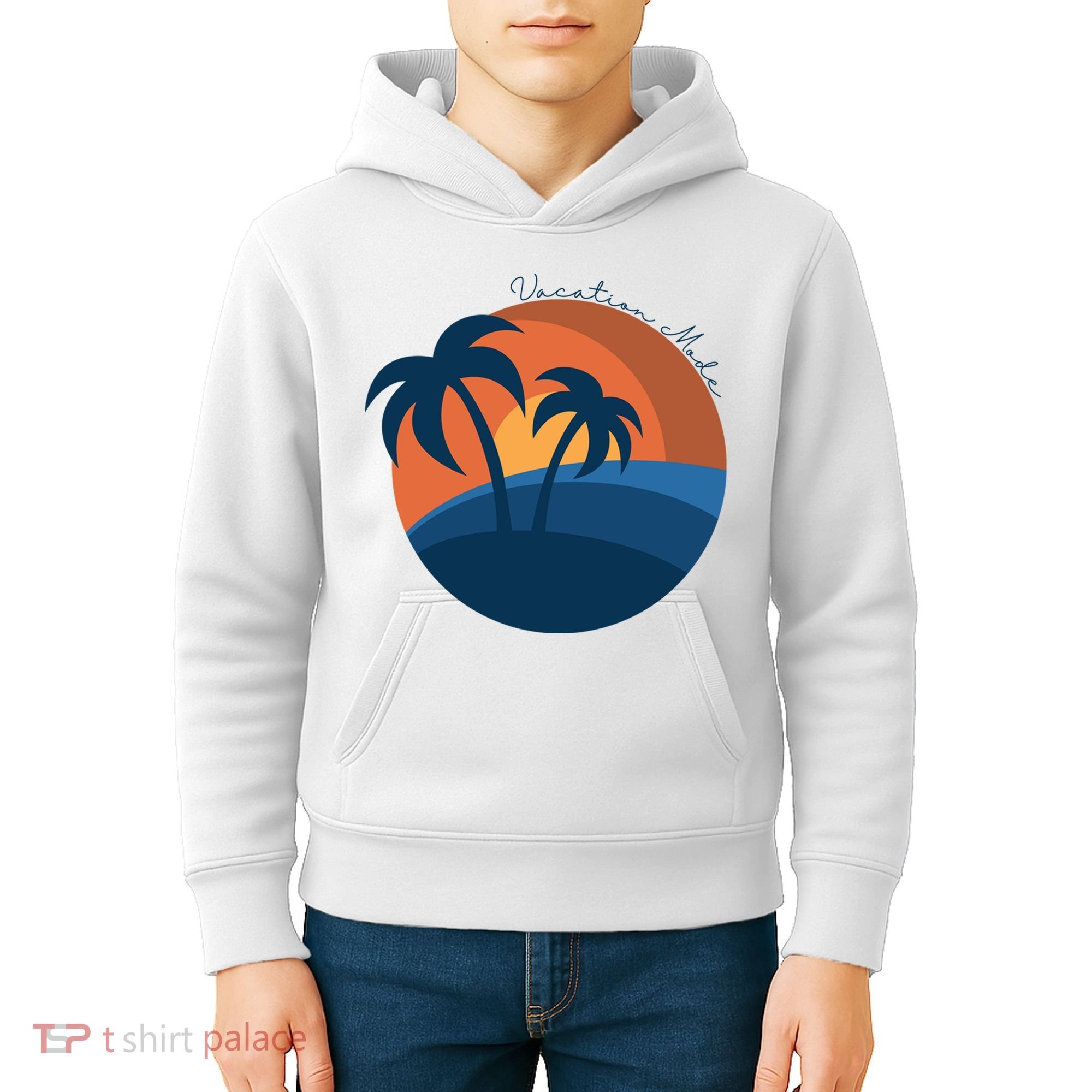 Vacation Mode Sunset Beach Kids Hoodie