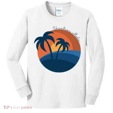 Vacation Mode Sunset Beach Kids Long Sleeve Shirt