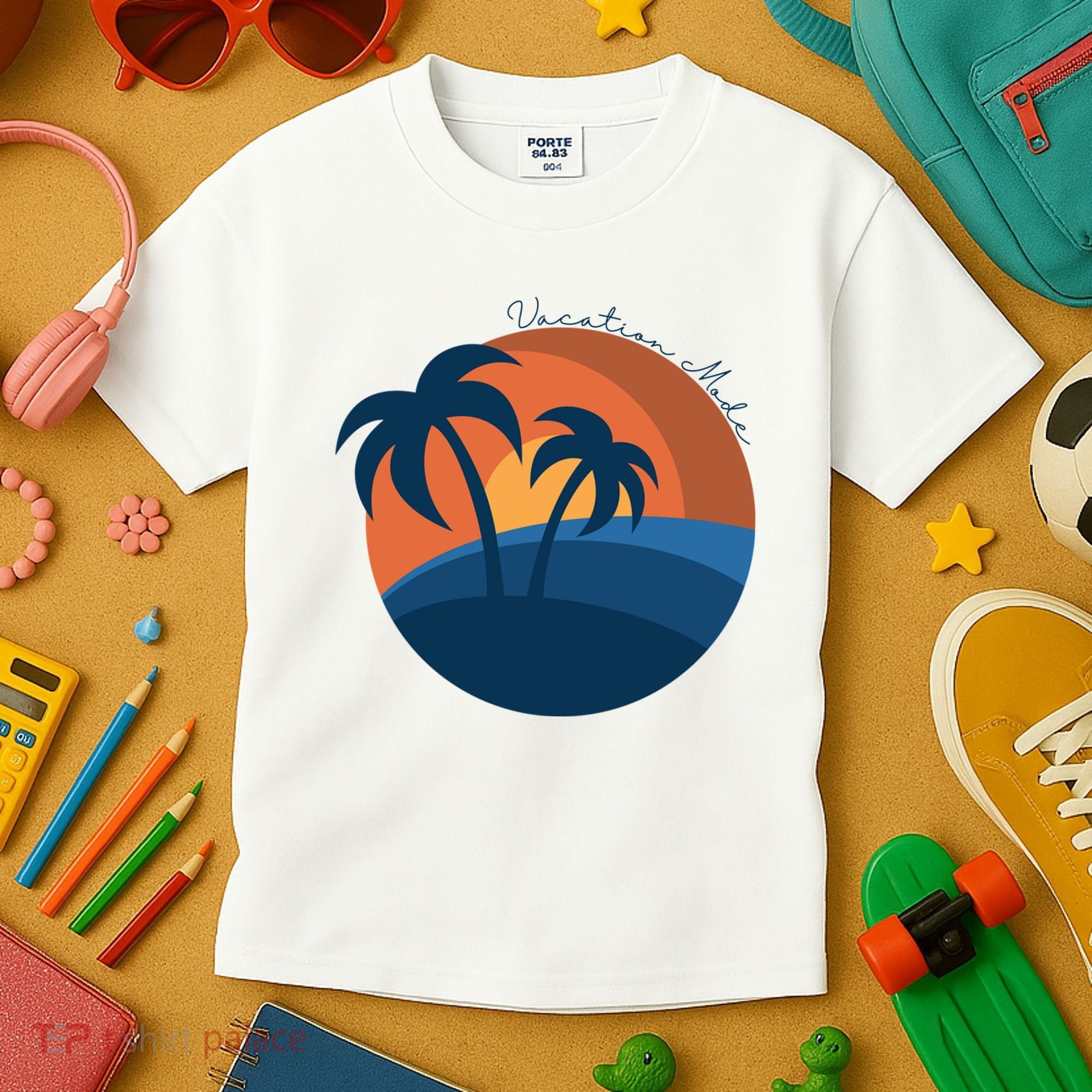 Vacation Mode Sunset Beach Kids T-Shirt