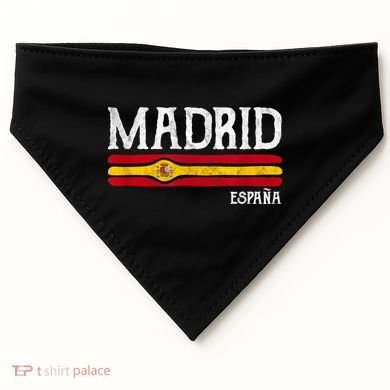 Vintage Madrid Spain Souvenir Espana Gift USA-Made Doggie Bandana