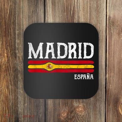 Vintage Madrid Spain Souvenir Espana Gift Coaster