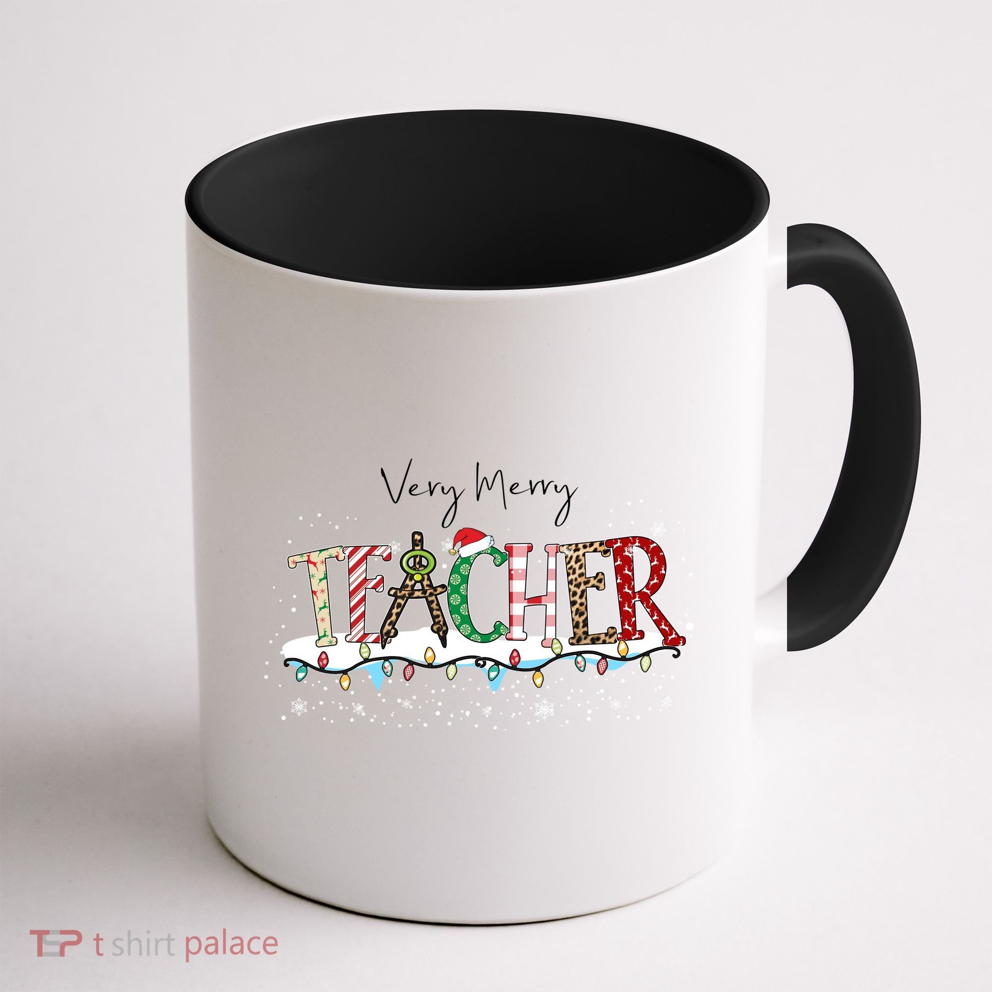 Very Merry Teacher Holiday Christmas Coffee Mug