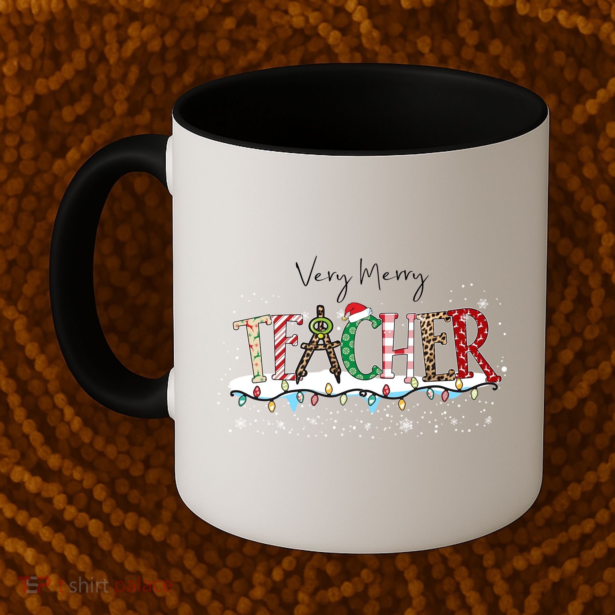 Very Merry Teacher Holiday Christmas Coffee Mug