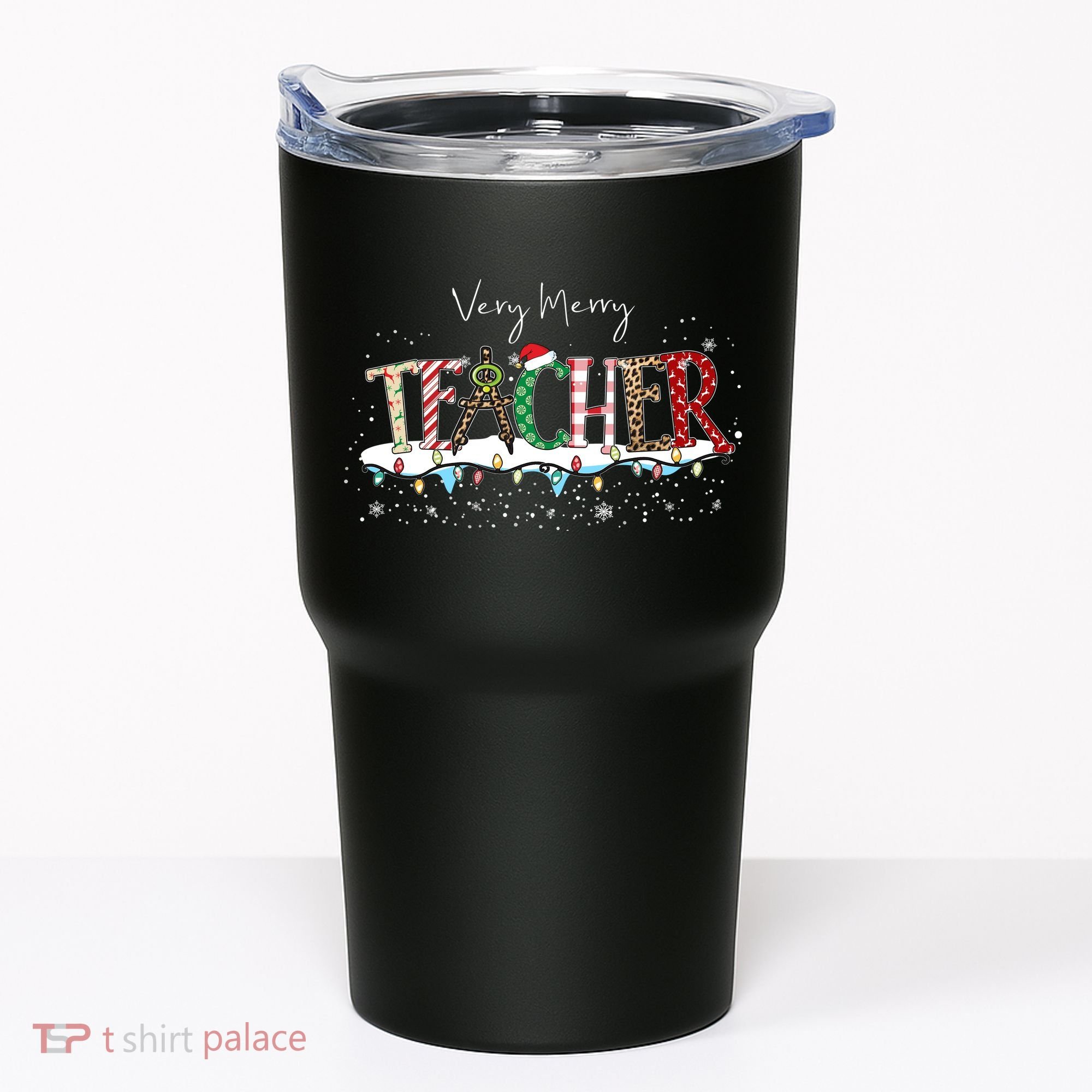 Very Merry Teacher Holiday Christmas Tumbler