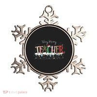 Very Merry Teacher Holiday Christmas Ornament thumb 0