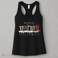 Very Merry Teacher Holiday Christmas Women's Tank Top thumb 3
