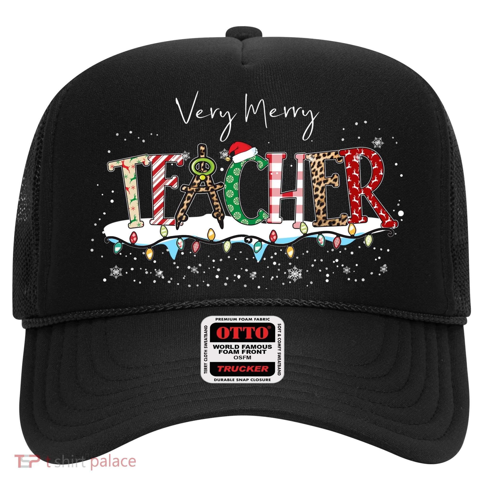 Very Merry Teacher Holiday Christmas Hat