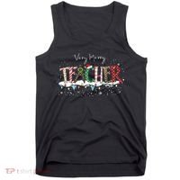 Very Merry Teacher Holiday Christmas Tank Top thumb 0